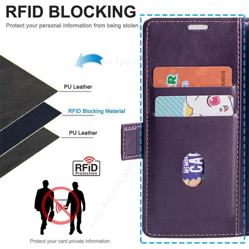 For Magsafe Magnetic Flip Leather Wallet Case For iPhone