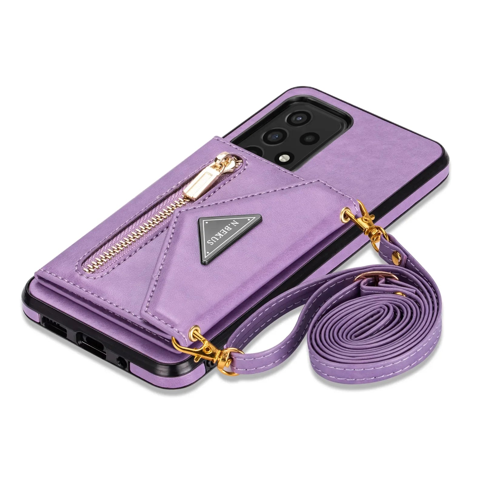 Zipper Wallet  Leather Crossbody Case for Samsung