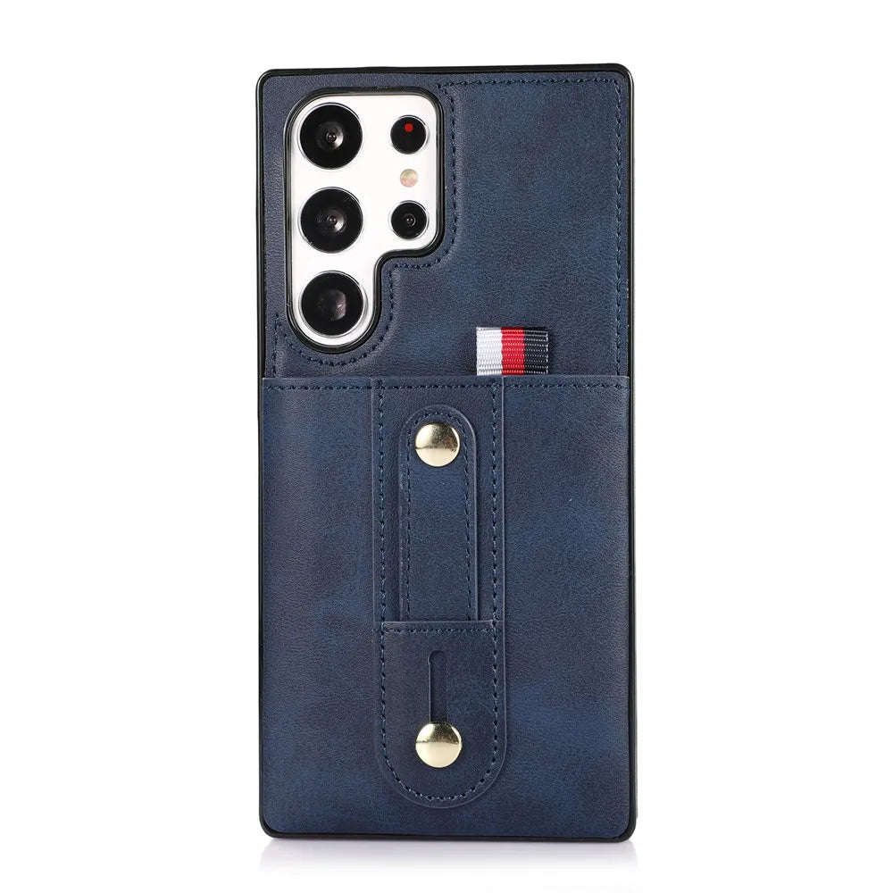 Luxury Leather Wallet Card Slots Magnetic ShockCase For Samsung