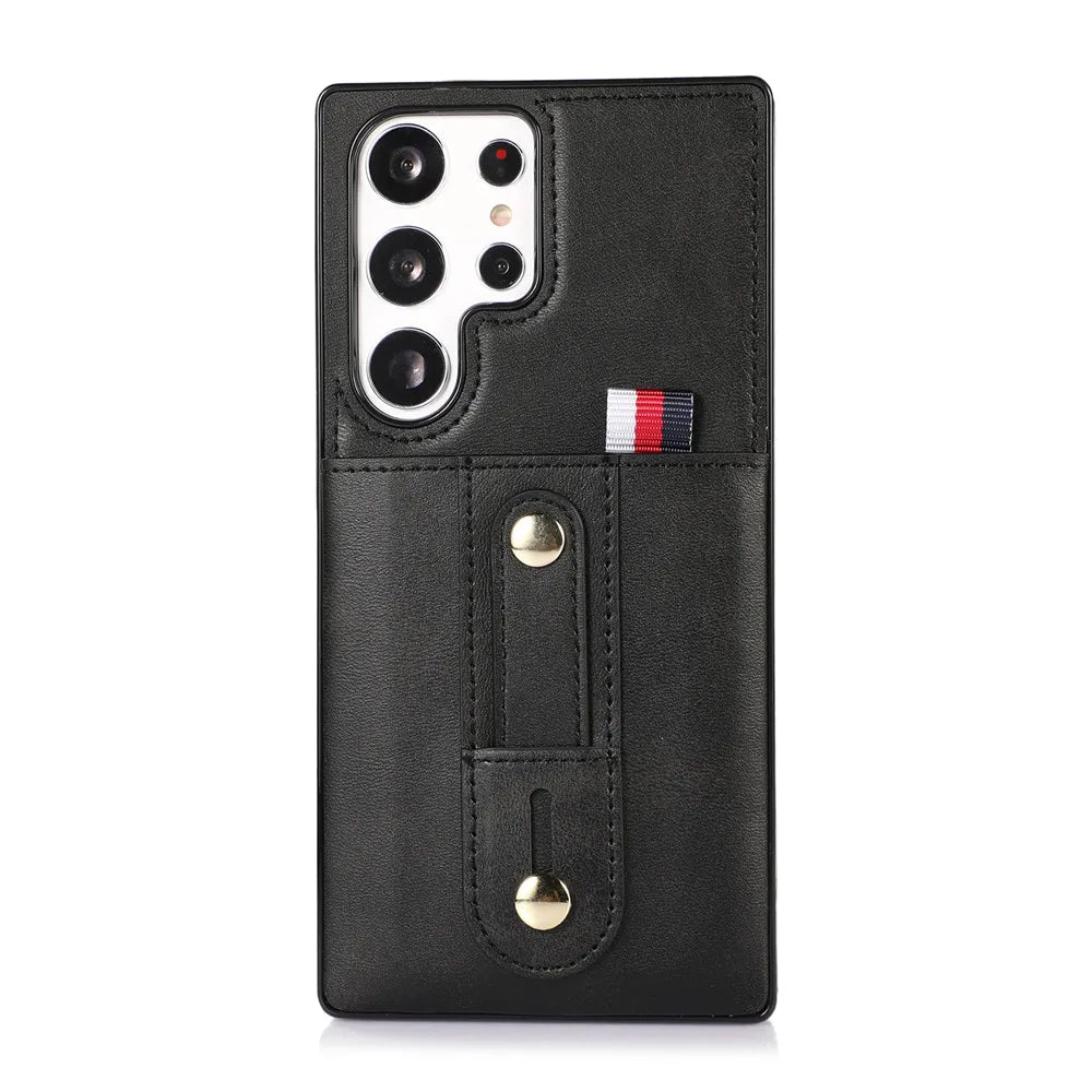 Luxury Leather Wallet Card Slots Magnetic ShockCase For Samsung