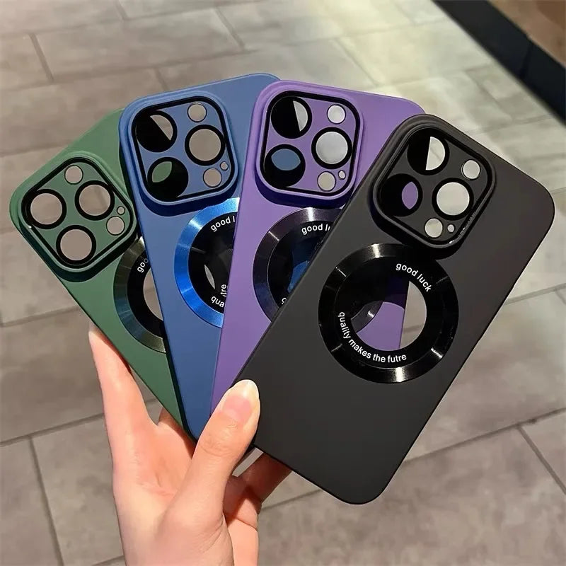 Magsafe Magnetic Solid Color Matte Hard  Case For iPhone