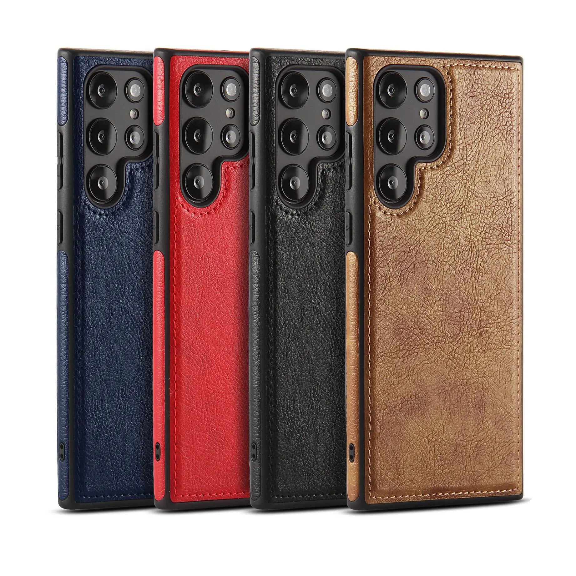 Luxury Business PU Leather Texture  Case For Samsung