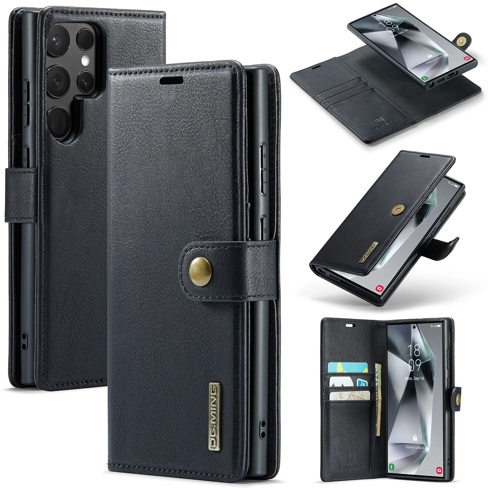 Luxury Leather Flip Magnetic Wallet Phone Case For Samsung