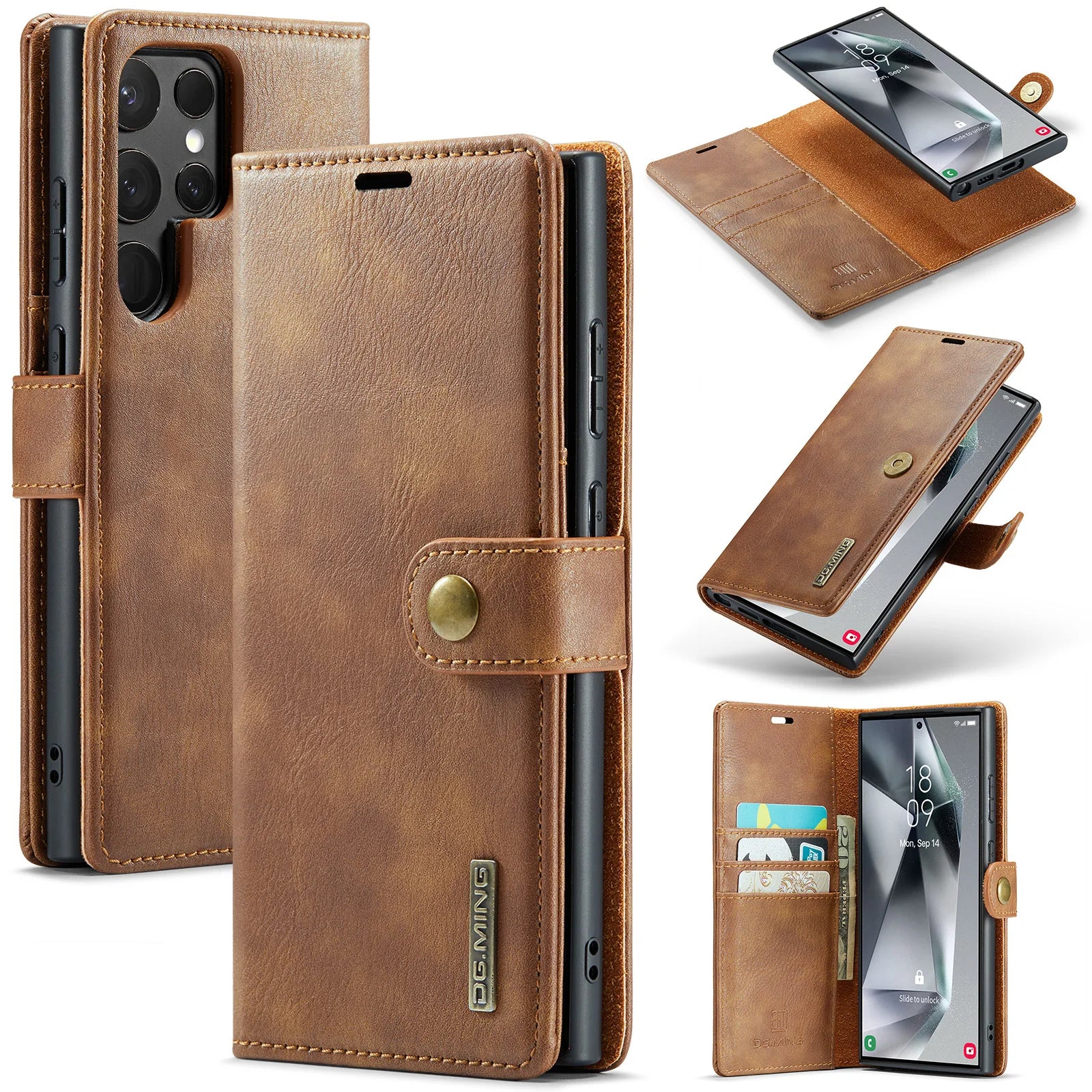Luxury Leather Flip Magnetic Wallet Phone Case For Samsung