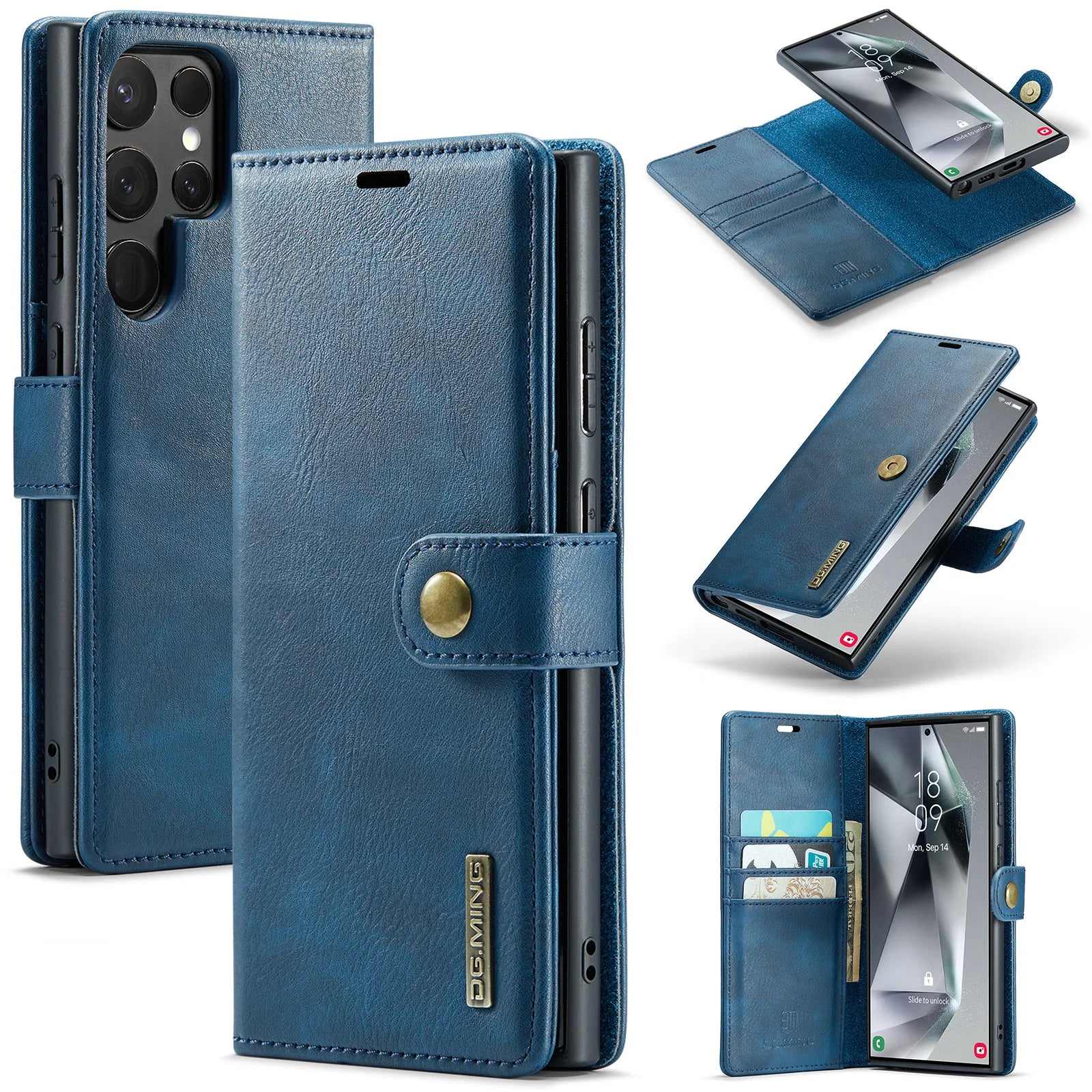 Luxury Leather Flip Magnetic Wallet Phone Case For Samsung