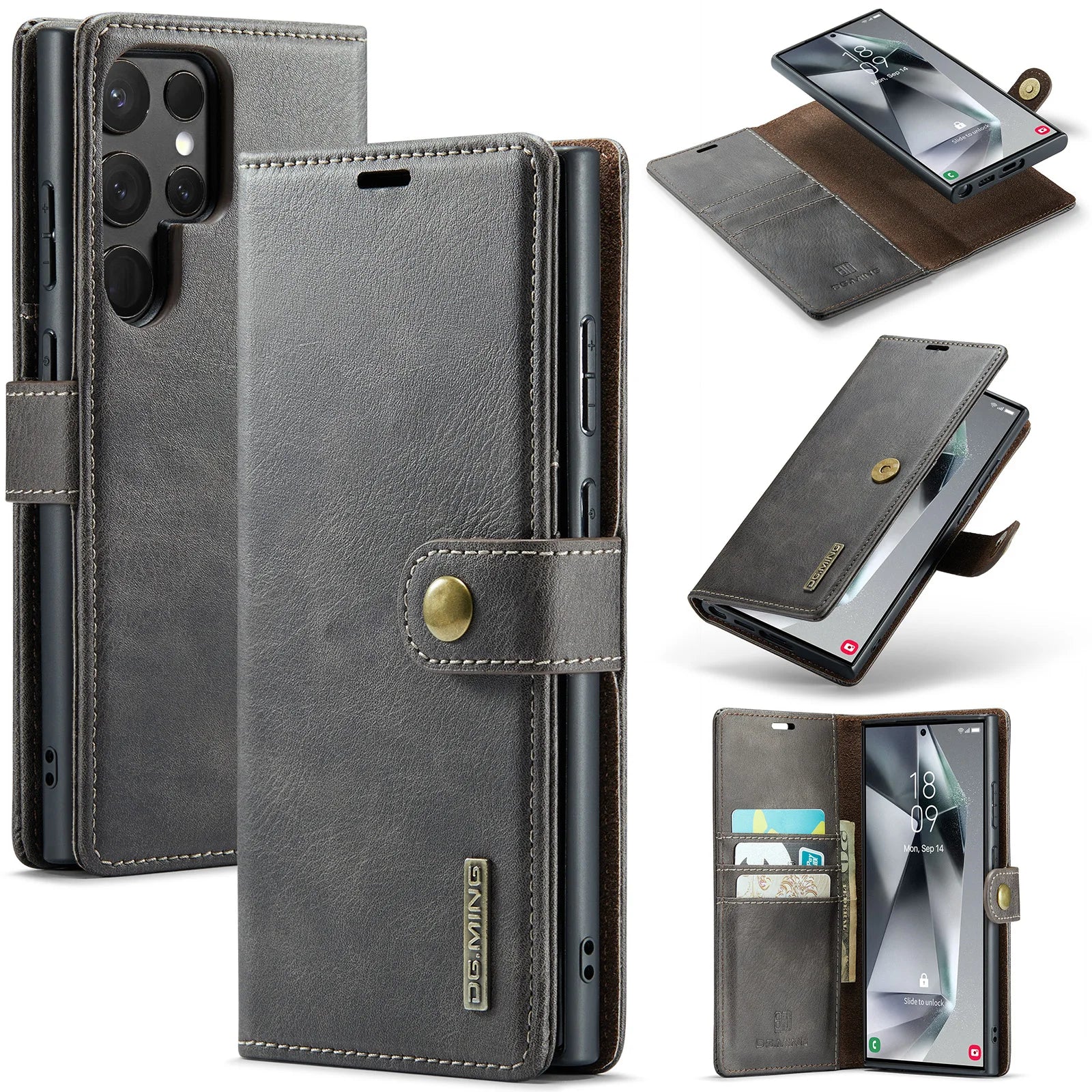 Luxury Leather Flip Magnetic Wallet Phone Case For Samsung