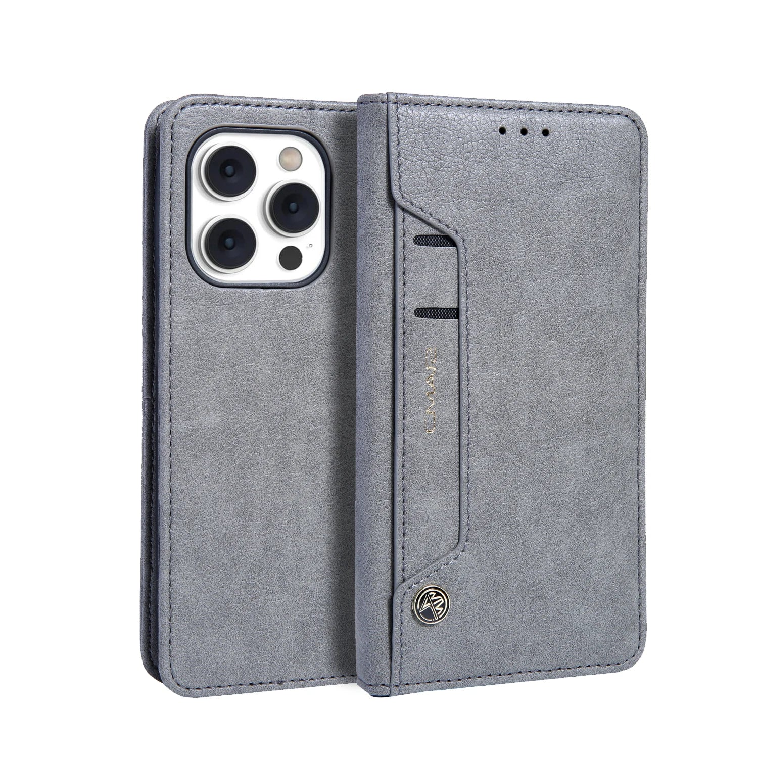 Luxury Leather  Holder Flip Wallet  cover For iPhone
