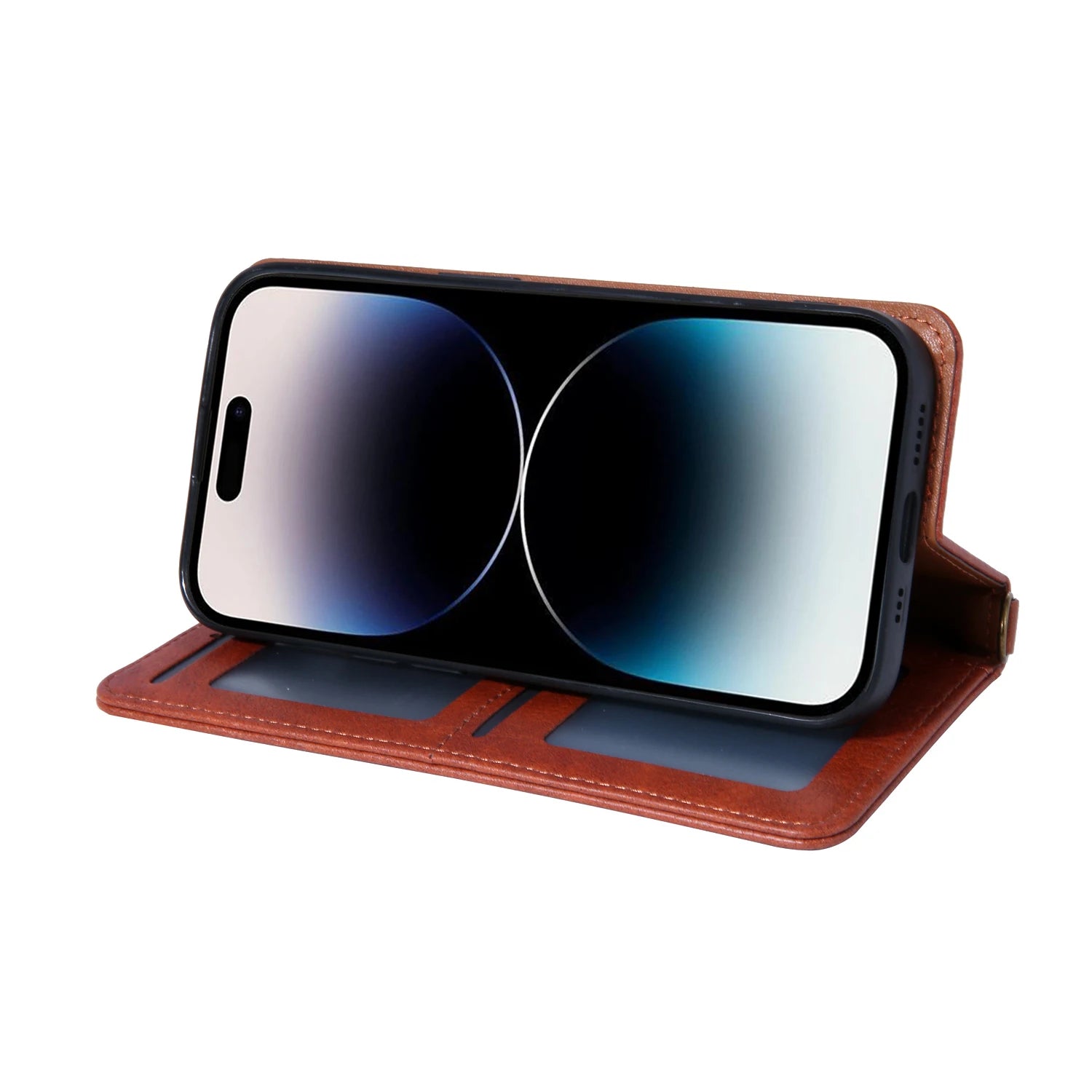 Luxury Leather  Holder Flip Wallet  cover For iPhone