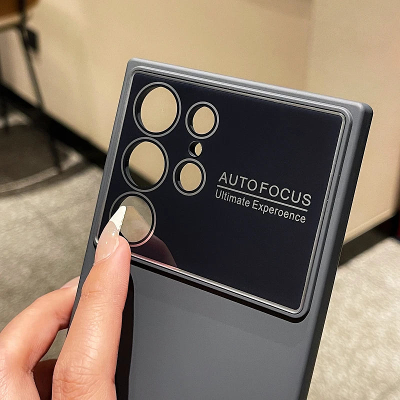 Glass Lens Film Silicone Shockproof Case For Samsung