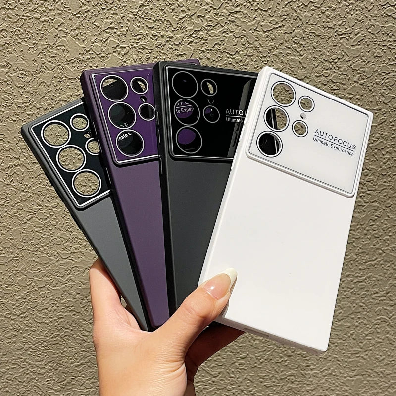 Glass Lens Film Silicone Shockproof Case For Samsung