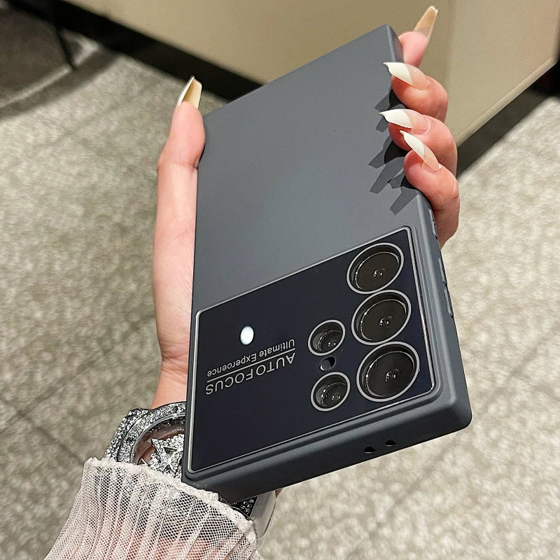 Glass Lens Film Silicone Shockproof Case For Samsung