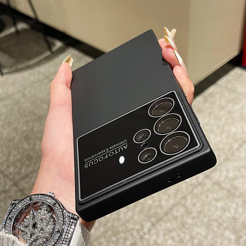 Glass Lens Film Silicone Shockproof Case For Samsung