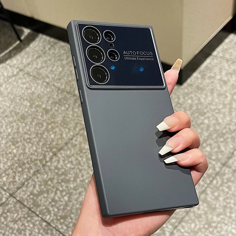 Glass Lens Film Silicone Shockproof Case For Samsung