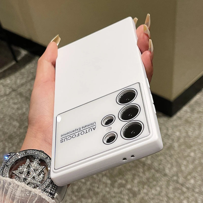 Glass Lens Film Silicone Shockproof Case For Samsung