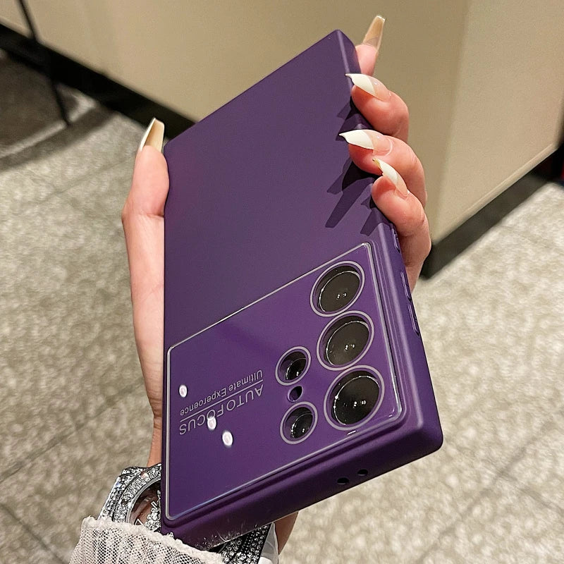 Glass Lens Film Silicone Shockproof Case For Samsung