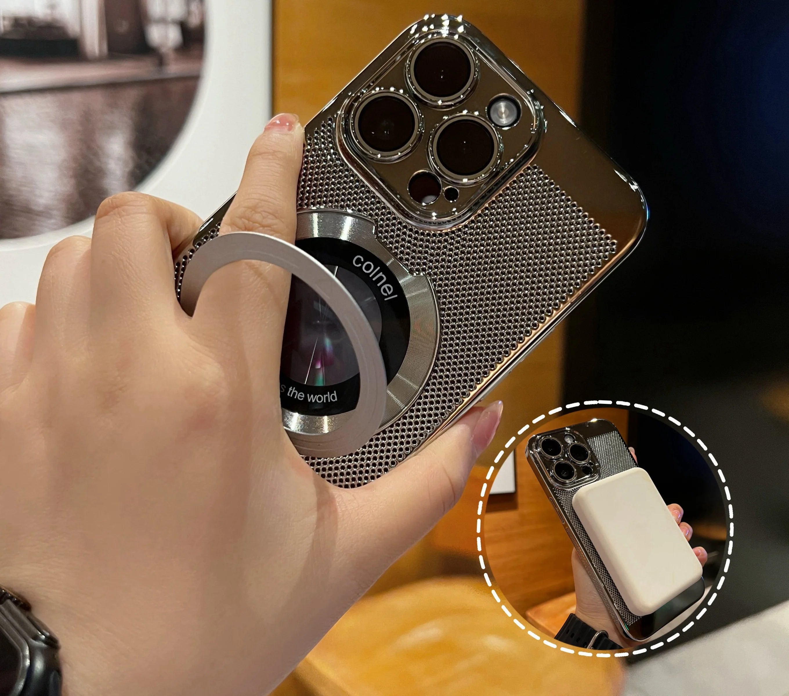 Magsafe Magnetic Stand Cooling Heat Dissipation Case for iPhone