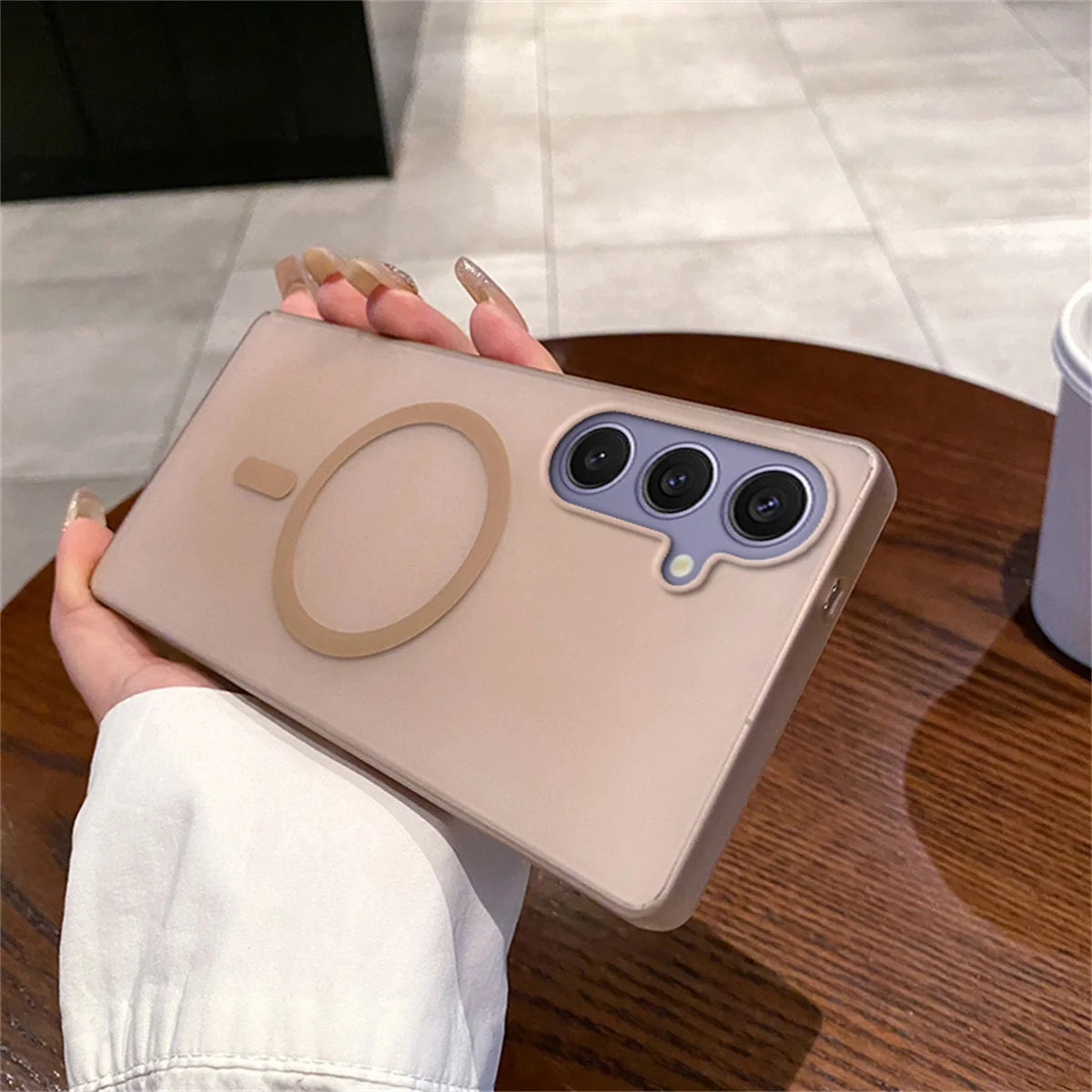 Magsafe Magnetic Ice Fog Slim Matte Clear Case For Samsung