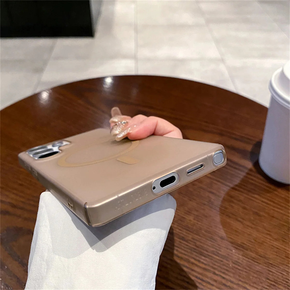 Magsafe Magnetic Ice Fog Slim Matte Clear Case For Samsung