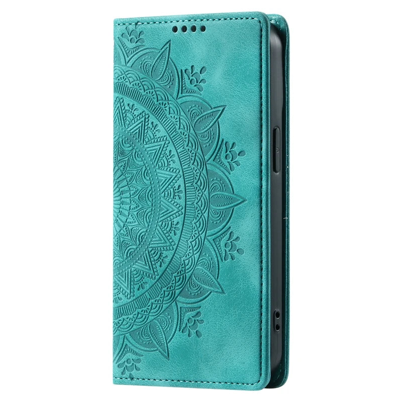 Luxury Mandala Pattern Magnetic Wallet Case For Samsung