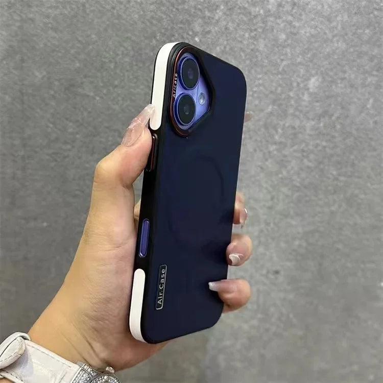Matte Magnetic Wireless Charging Shockproof Bumper Case For iPhone