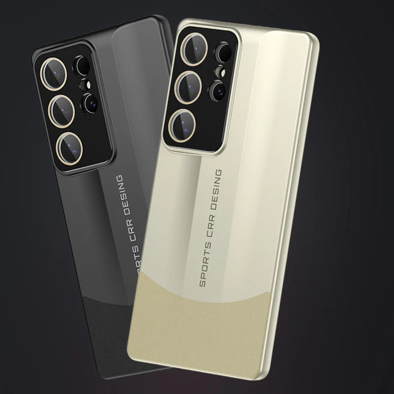 Full Lens Protection Shockproof Metallic Paint Hard Ultra-thin Case For Samsung