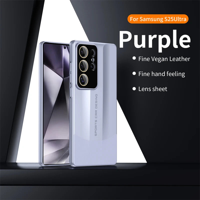 Full Lens Protection Shockproof Metallic Paint Hard Ultra-thin Case For Samsung