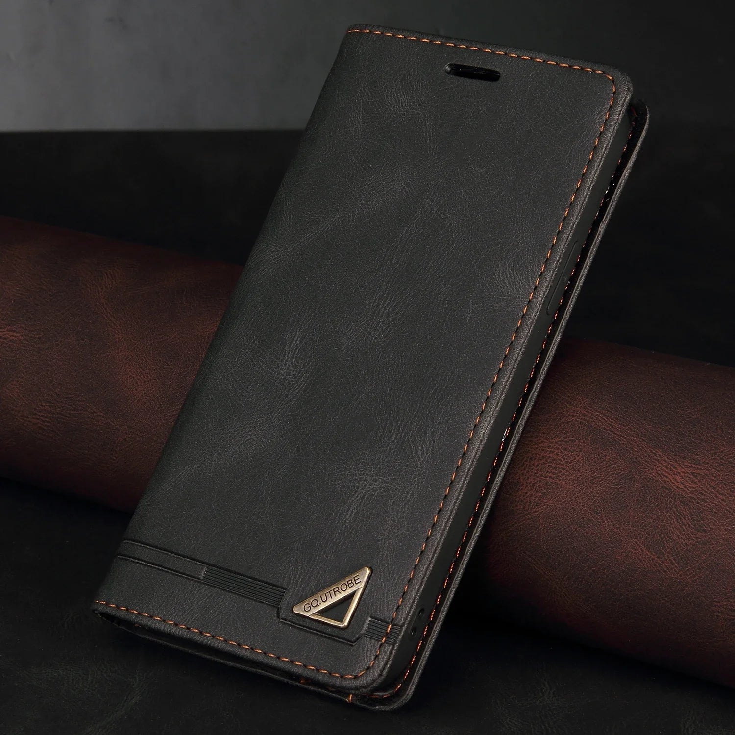 Luxury  Leather Flip Wallet Case For iPhone