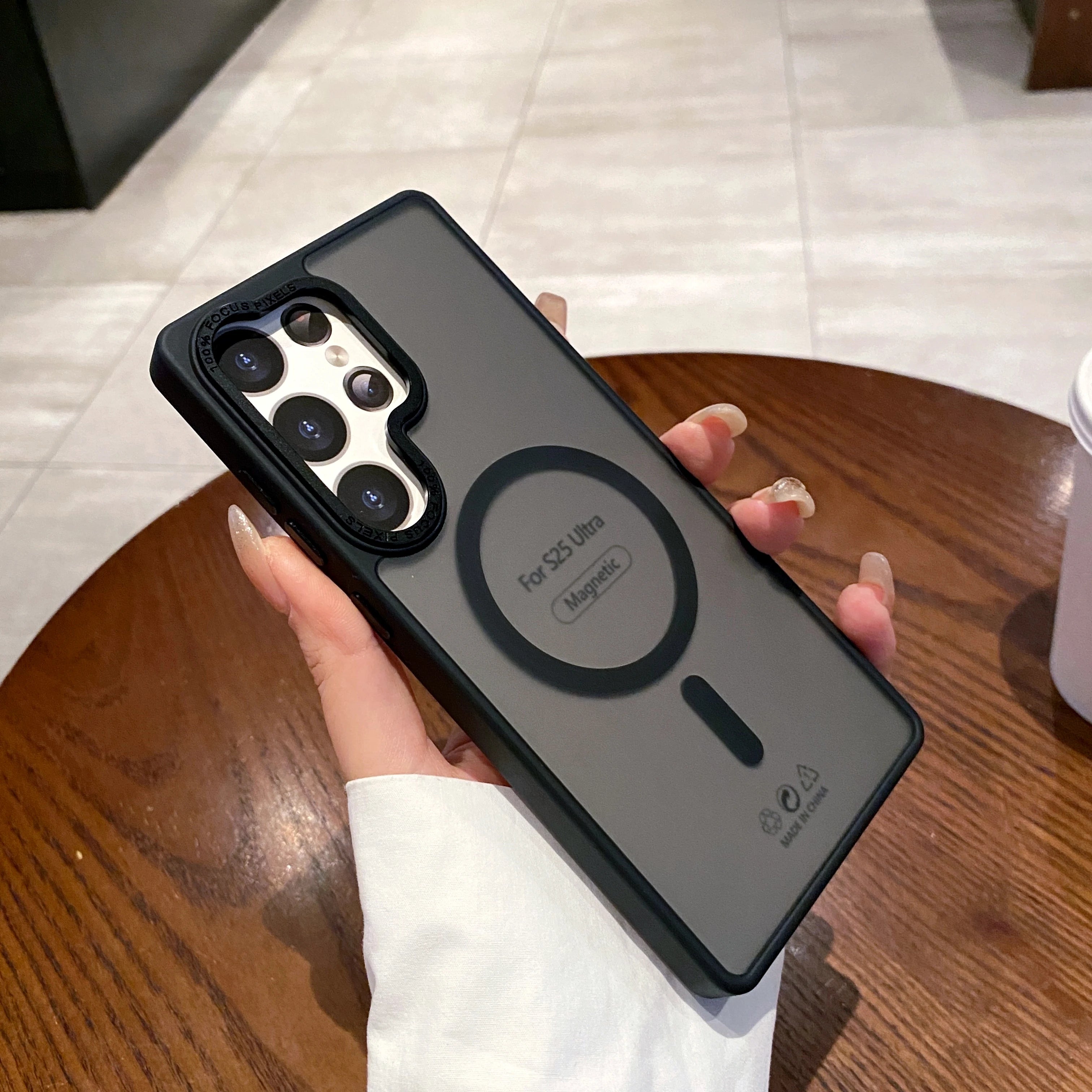 Matte Clear Magsafe Magnetic Wireless Charge Case for Samsung