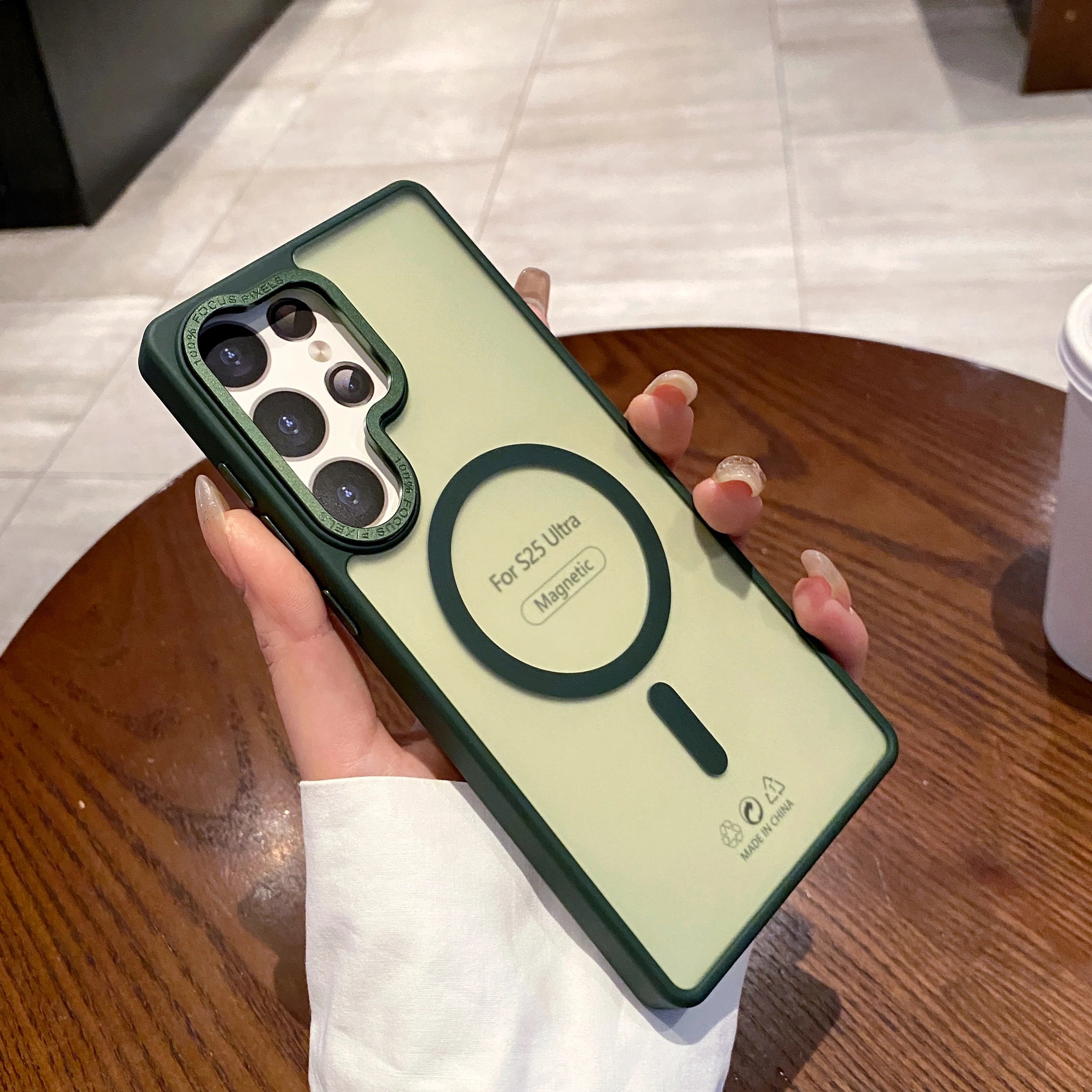 Matte Clear Magsafe Magnetic Wireless Charge Case for Samsung