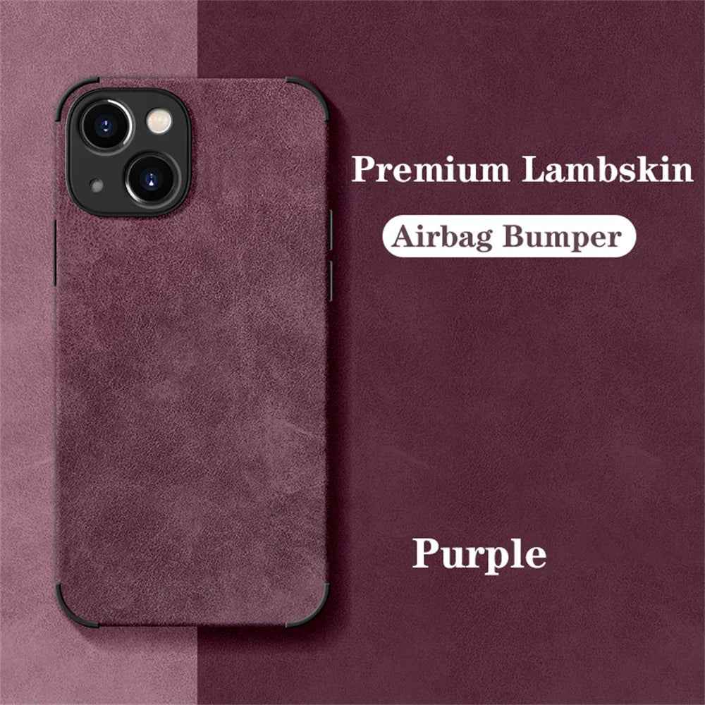 Luxury Shockproof Matte  Soft Fabric Vintage  Case for IPhone