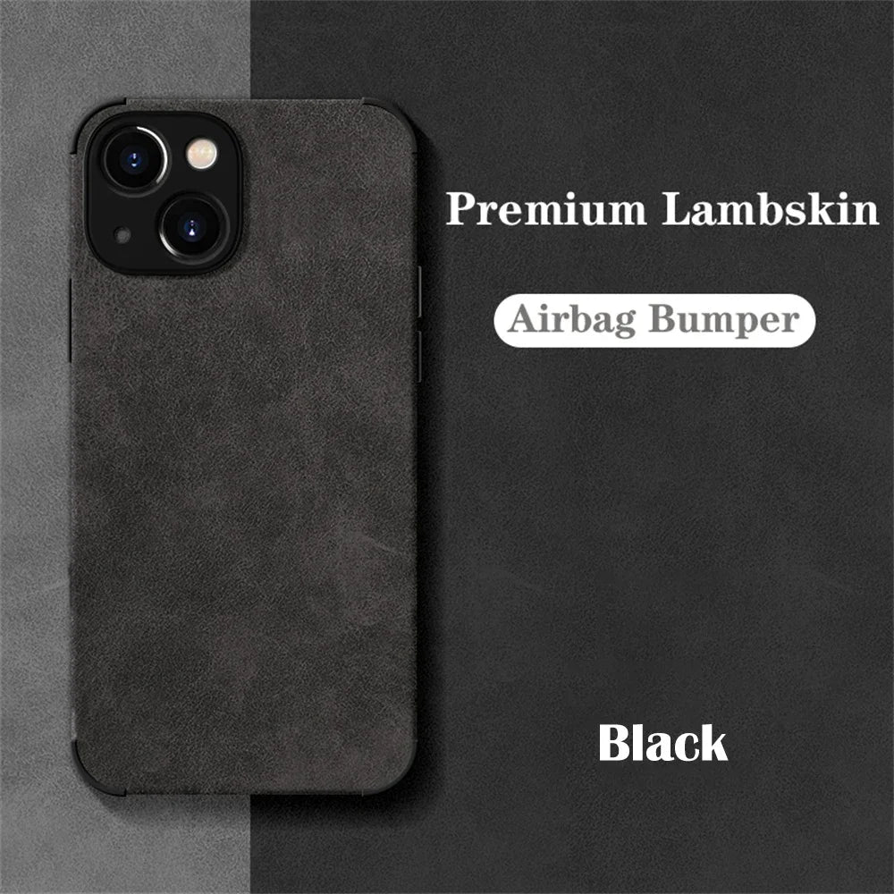 Luxury Shockproof Matte  Soft Fabric Vintage  Case for IPhone
