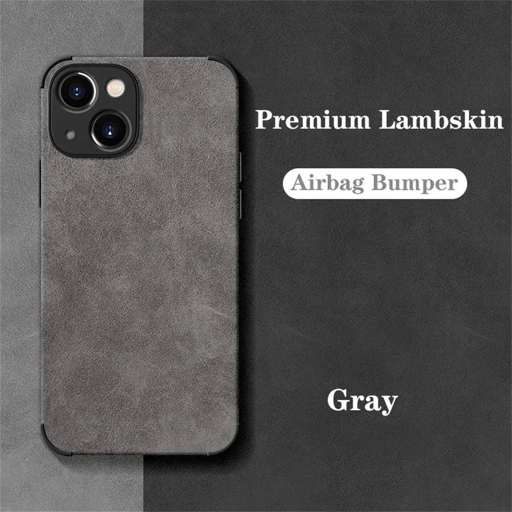 Luxury Shockproof Matte  Soft Fabric Vintage  Case for IPhone