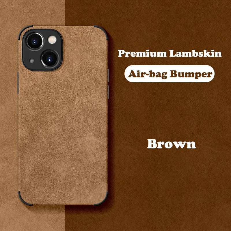 Luxury Shockproof Matte  Soft Fabric Vintage  Case for IPhone