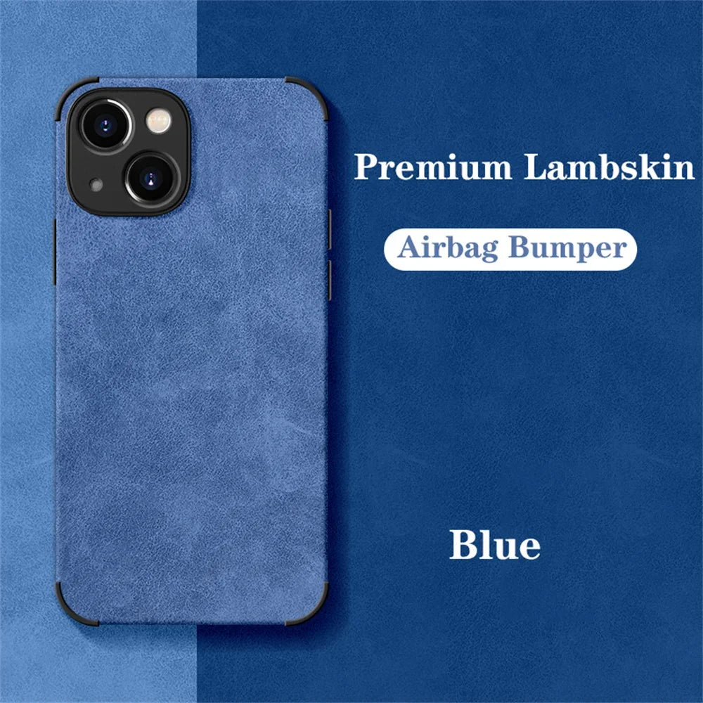 Luxury Shockproof Matte  Soft Fabric Vintage  Case for IPhone