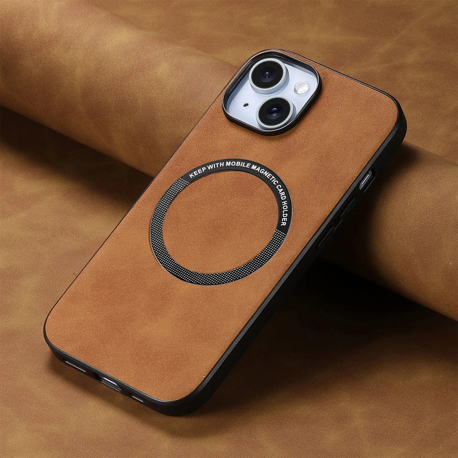 Magsafe Magnetic Luxury Suede Leather Case For iPhone