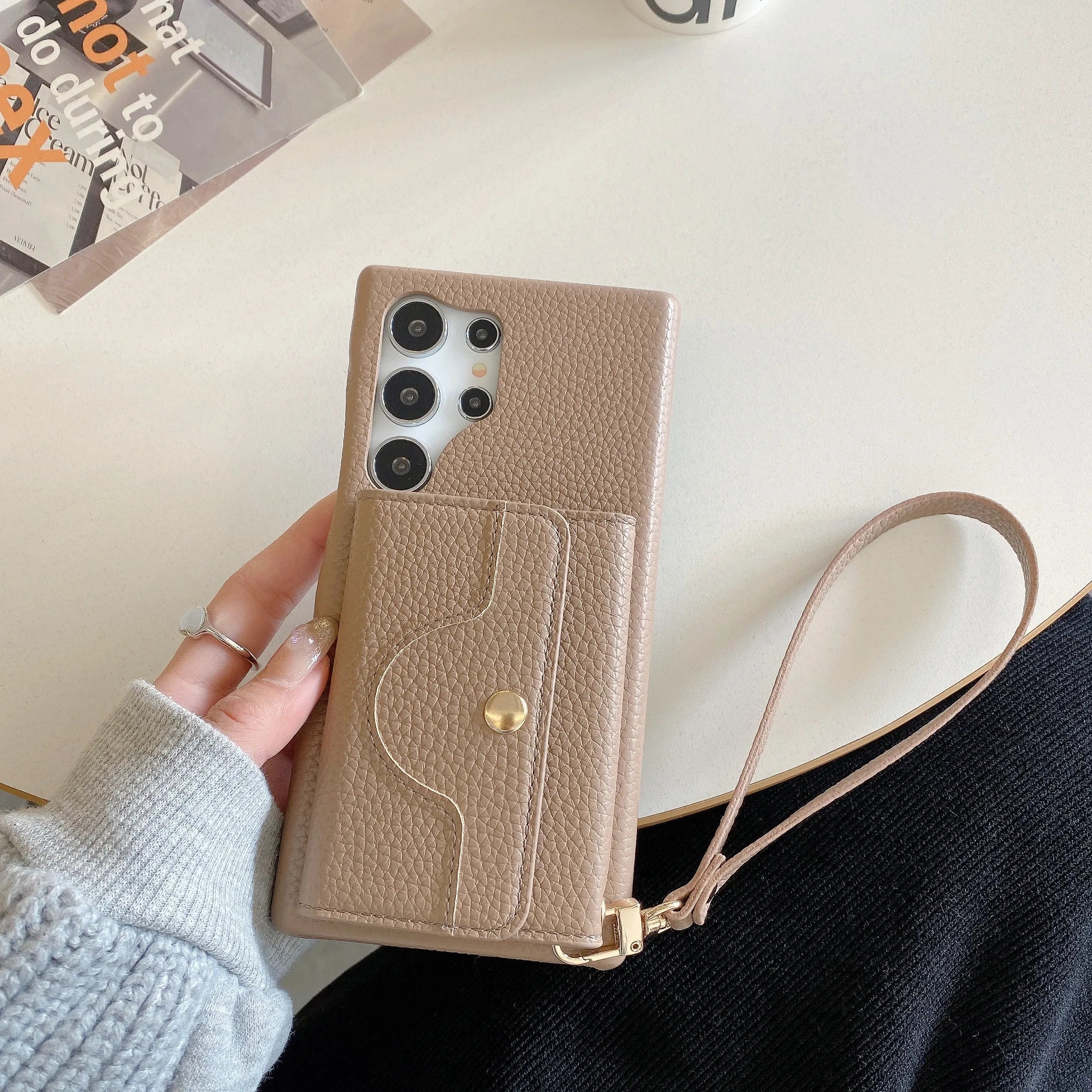 Luxury Wallet Cards Bag Leather case for Samsung