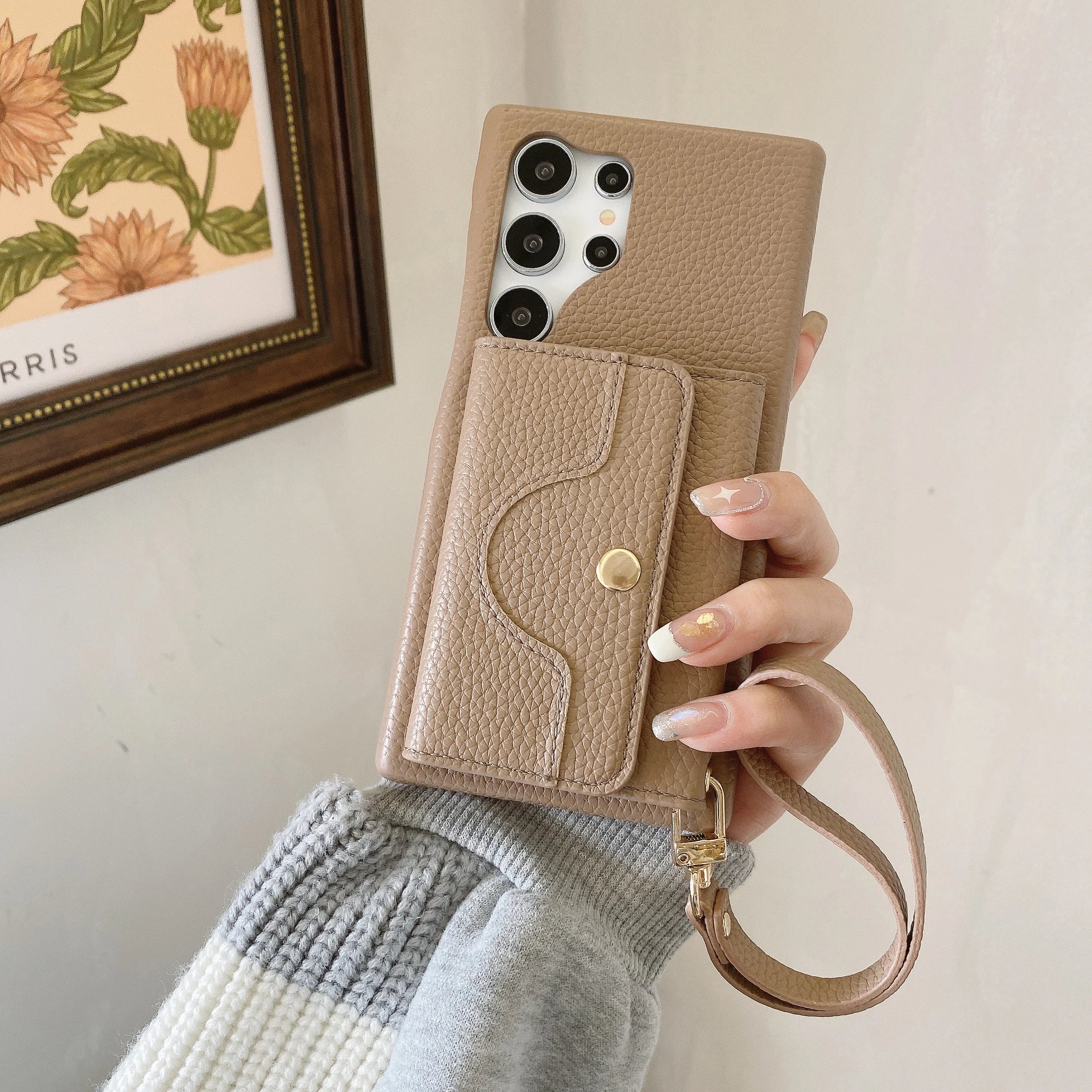 Luxury Wallet Cards Bag Leather case for Samsung