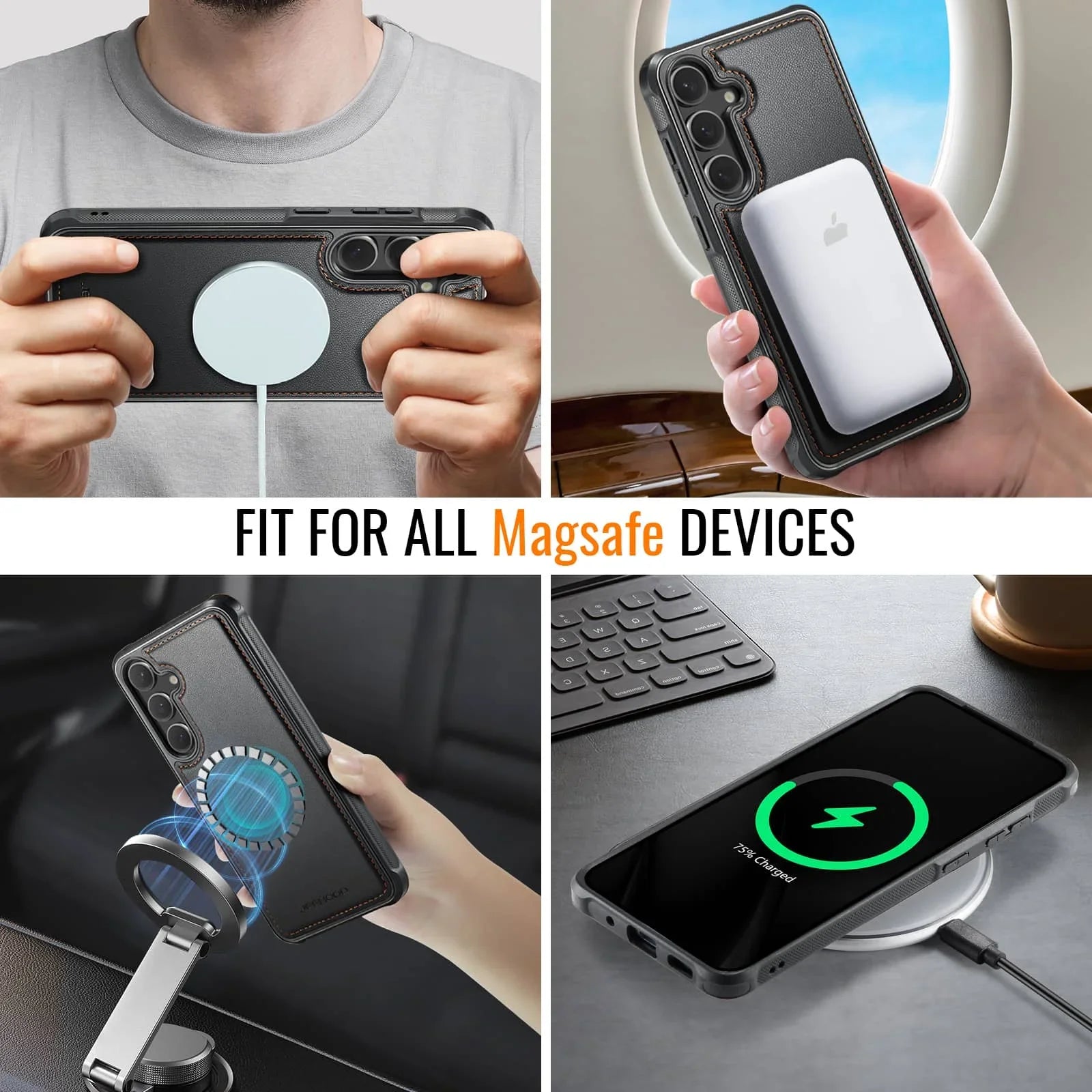 Magsafe Magnetic 2 in 1 Detachable Wallet Case For Samsung
