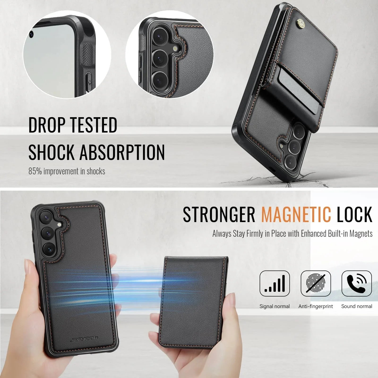 Magsafe Magnetic 2 in 1 Detachable Wallet Case For Samsung