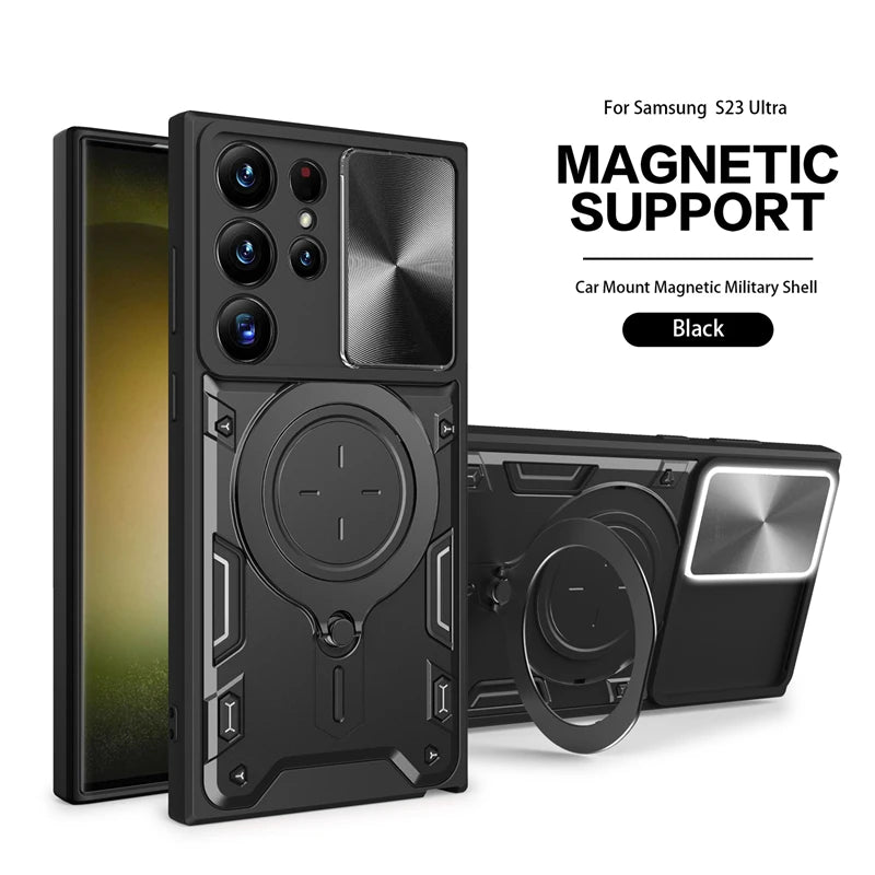 Magnetic Car Holder Shockproof Bumper Case For Samsung