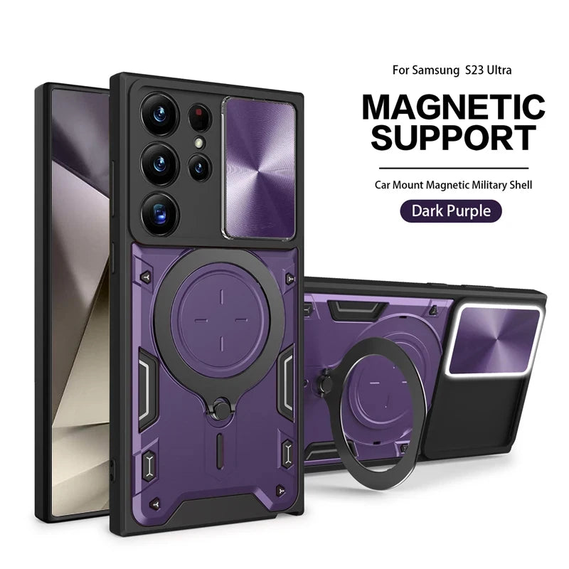 Magnetic Car Holder Shockproof Bumper Case For Samsung