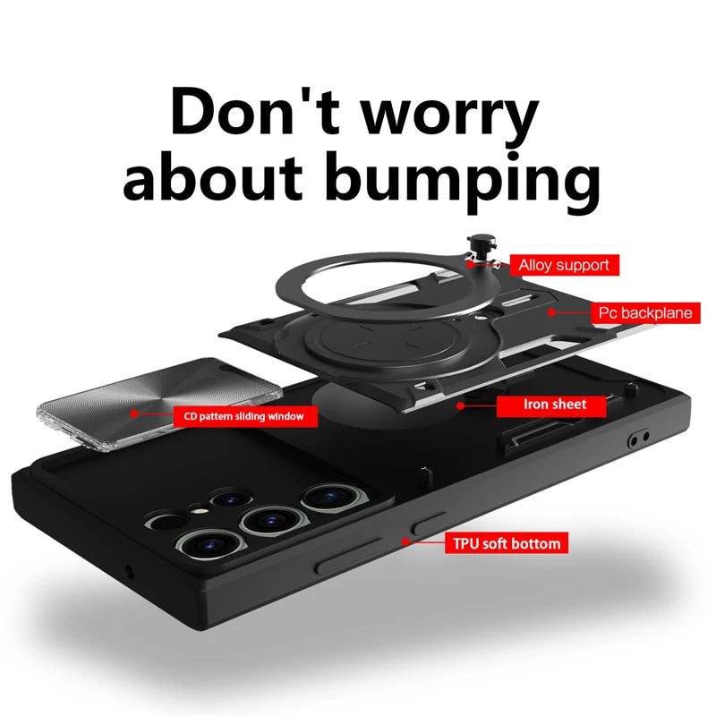 Magnetic Car Holder Shockproof Bumper Case For Samsung