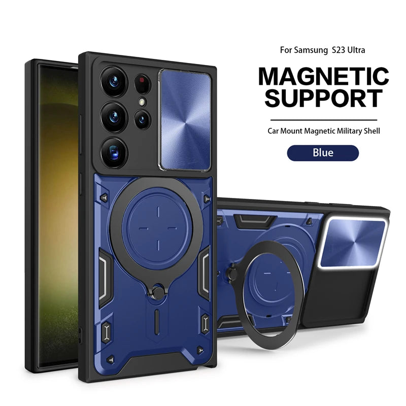 Magnetic Car Holder Shockproof Bumper Case For Samsung