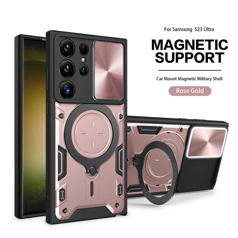 Magnetic Car Holder Shockproof Bumper Case For Samsung
