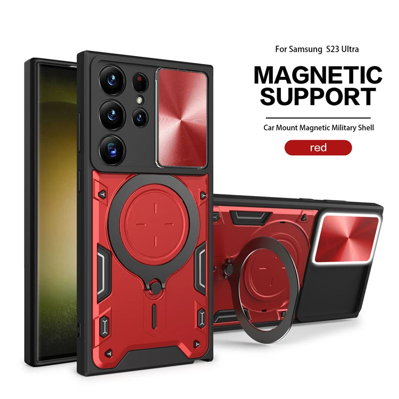 Magnetic Car Holder Shockproof Bumper Case For Samsung