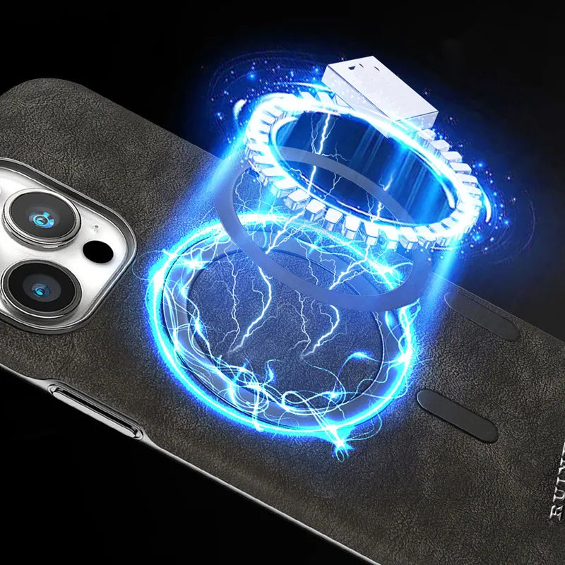 Matte electroplating magnetic half-cover case for iPhone