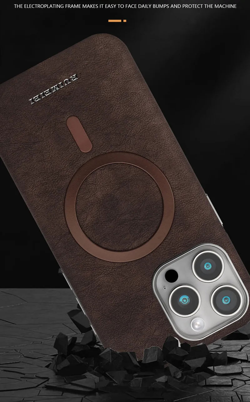 Matte electroplating magnetic half-cover case for iPhone
