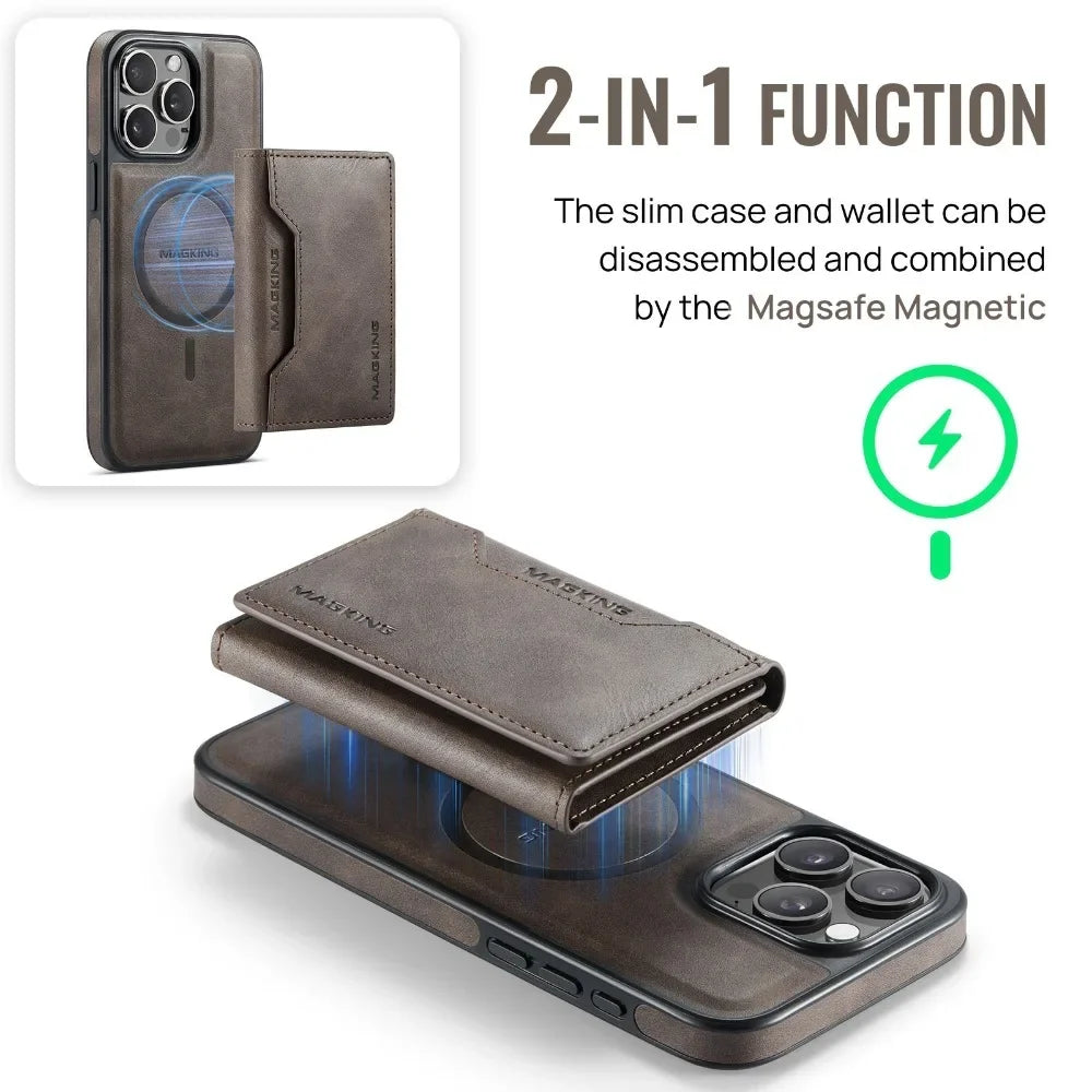 Magnetic Detachable 2-in-1 Wallet with Card Holder Phone Case for IPhone