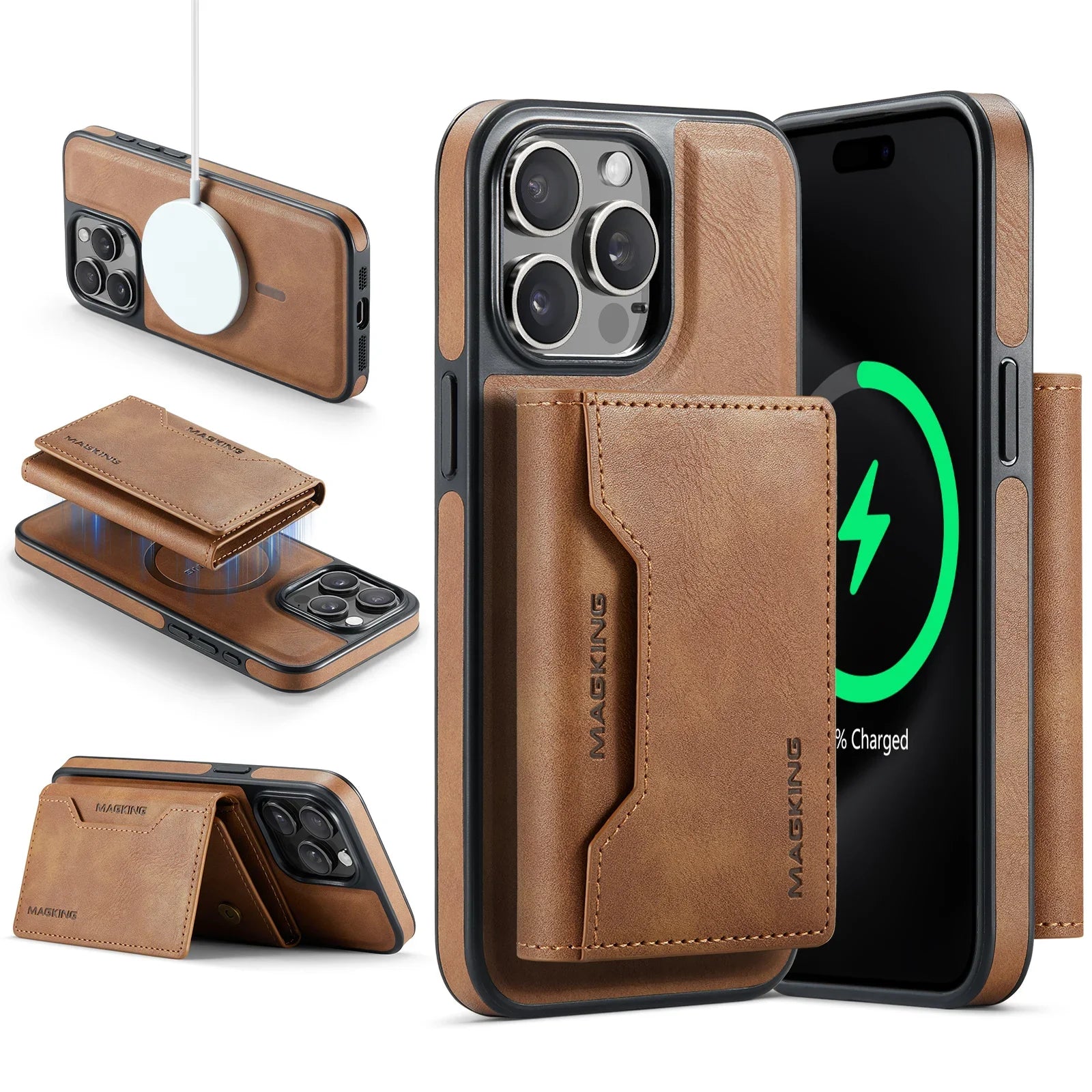 Magnetic Detachable 2-in-1 Wallet with Card Holder Phone Case for IPhone