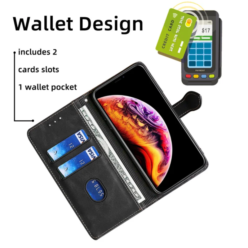Luxury Leather Magnetic Flip Wallet  Cover  For Samsung